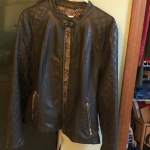 Black Rivet leather jacket